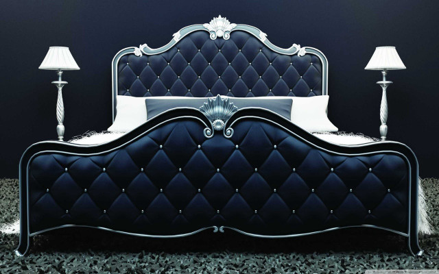 Bed black headboard lamps black #2 free wallpaper - medium preview image