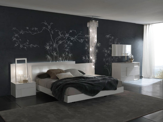 Bedroom with bed interior design #4 free wallpaper - medium preview image