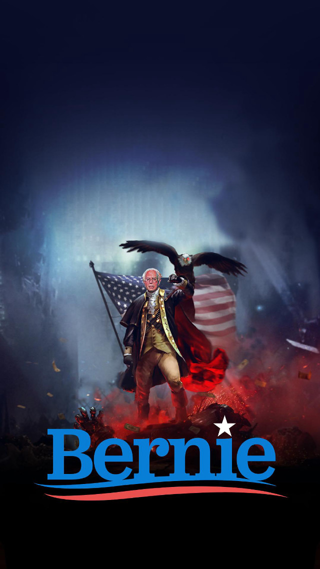 Bernie eagle flag man poster free wallpaper - medium preview image