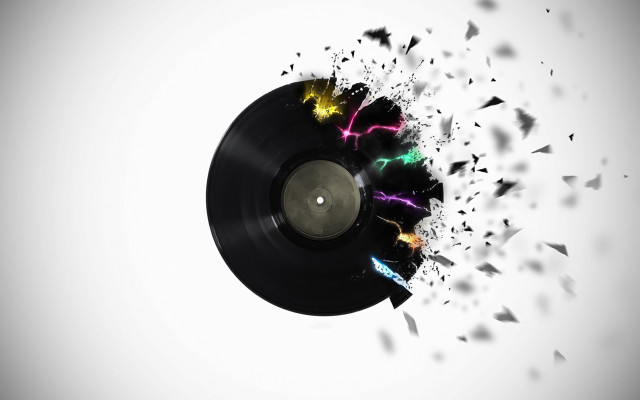 Broken record lightning effect image free wallpaper - medium preview image