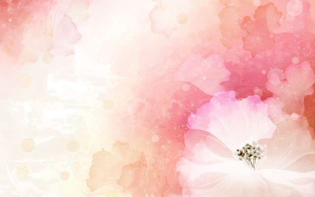 Pink white flower background bubbles free wallpaper - medium preview image
