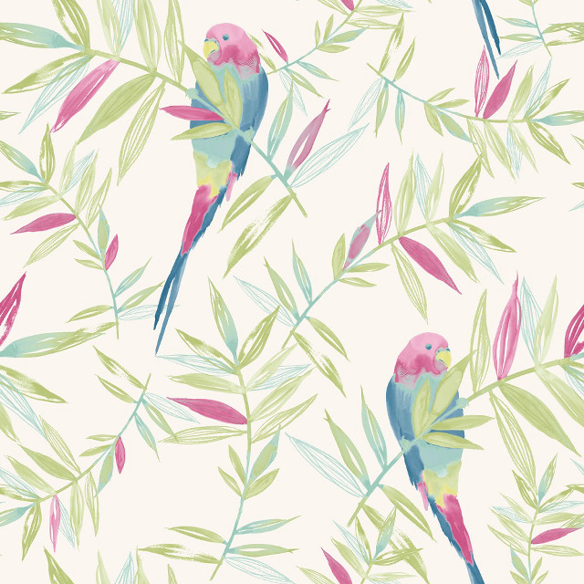 Colorful bird branch tree leaves free wallpaper - medium preview image