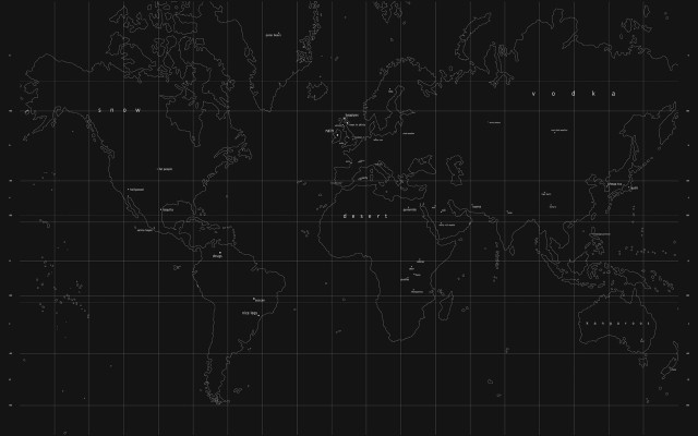 Black white world map countries free wallpaper - medium preview image