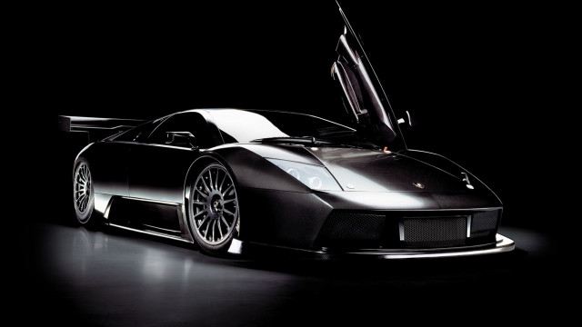 Black sports car open dark free wallpaper - medium preview image