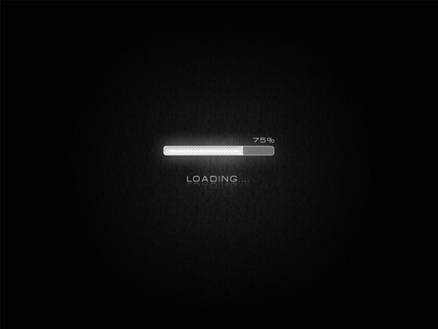 Loading button black background white free wallpaper - medium preview image
