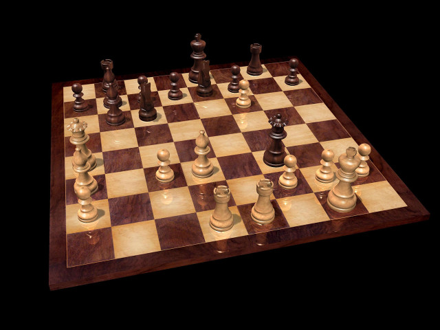 Chess board pieces black background free wallpaper - medium preview image