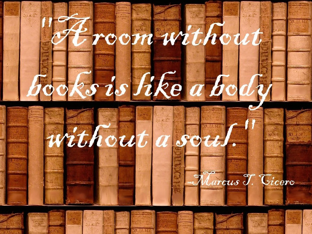 Stack books quote edward gorey free wallpaper - medium preview image
