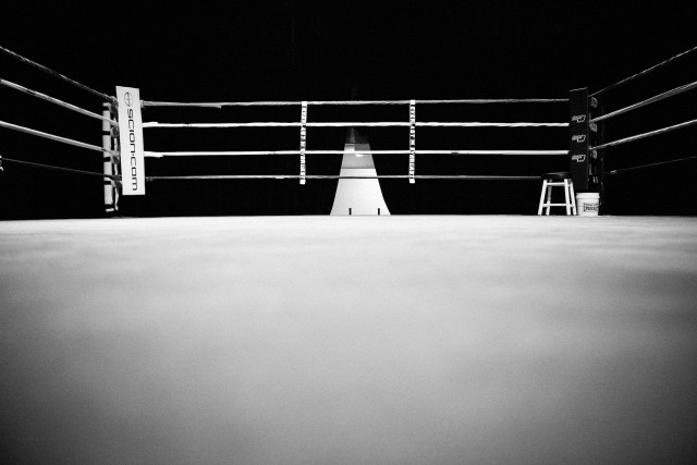 Boxing ring black white referee free wallpaper - medium preview image