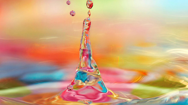 Colorful liquid droplet multicolored background #2 free wallpaper - medium preview image