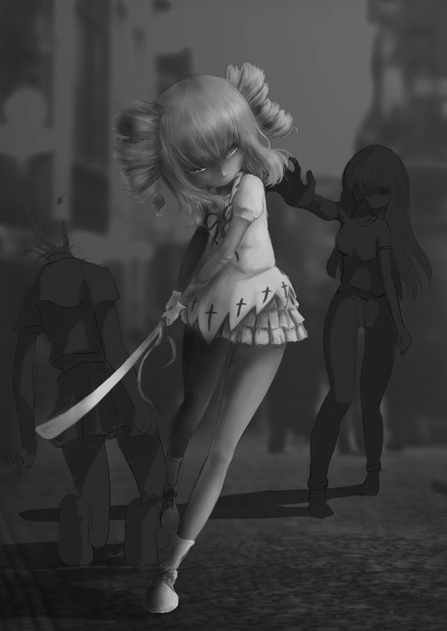 Girl dress sword group people free wallpaper - medium preview image