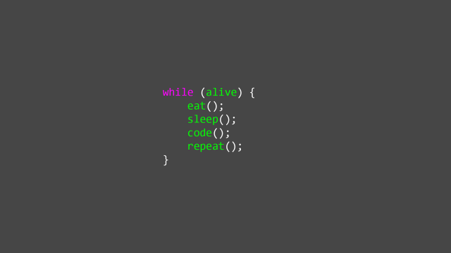 Black background green purple text free wallpaper - medium preview image