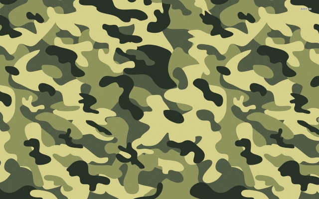 Camouflage green black spots pattern free wallpaper - medium preview image