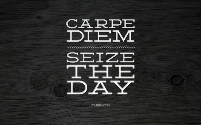 Wooden wall carp diem seize free wallpaper - medium preview image