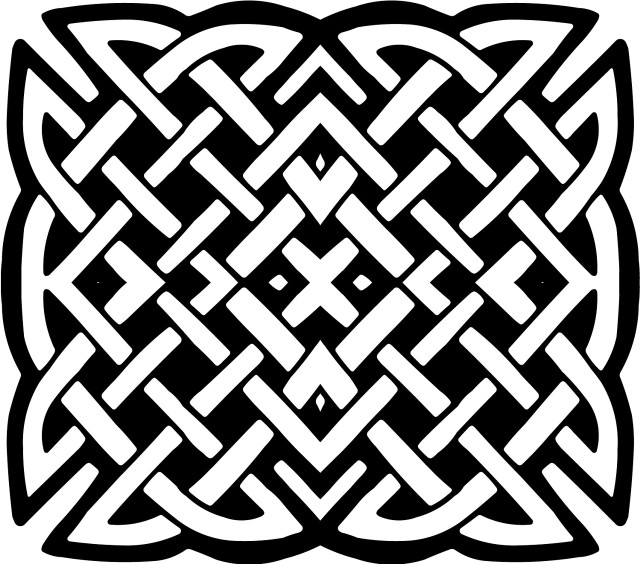 Celtic design square shape center free wallpaper - medium preview image