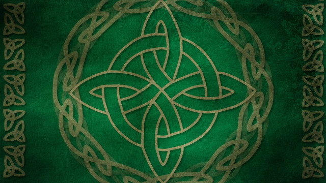 Green gold background celtic knot free wallpaper - medium preview image