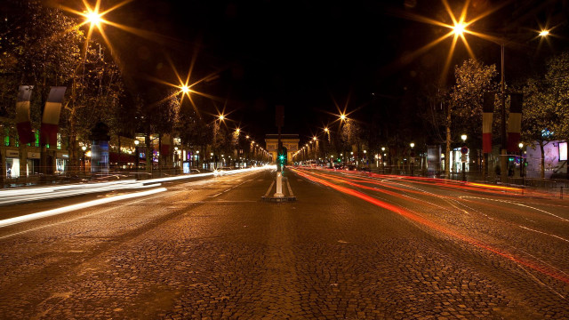 Street lights night traffic signs free wallpaper - medium preview image
