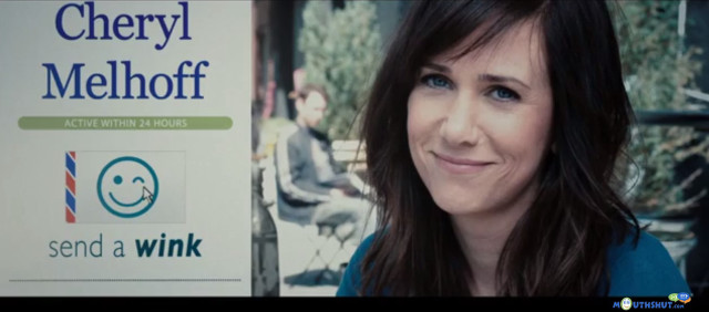 Smiling woman standing sign says free wallpaper - medium preview image
