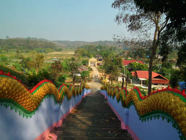 Stairway decorations town view distance free wallpaper - medium preview image