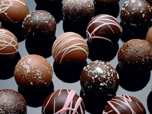 Chocolates white sprinkles table pink free wallpaper - medium preview image