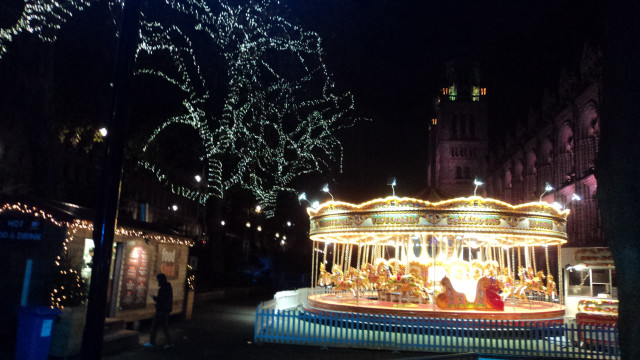 Merry go round city night free wallpaper - medium preview image