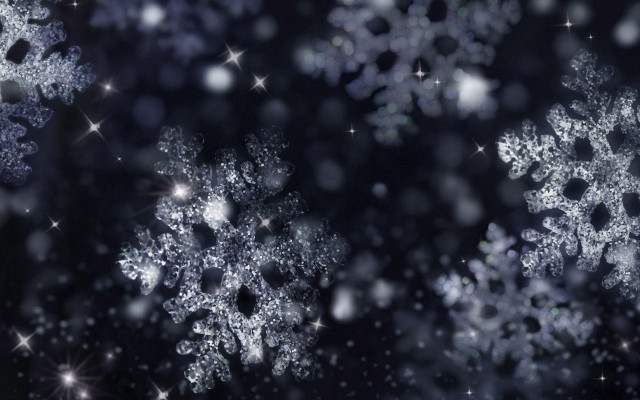 Snowflake dark sky stars scattered free wallpaper - medium preview image