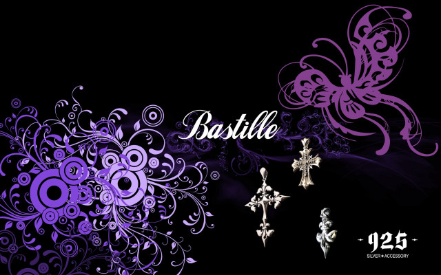 Purple black butterfly cross swirls free wallpaper - medium preview image