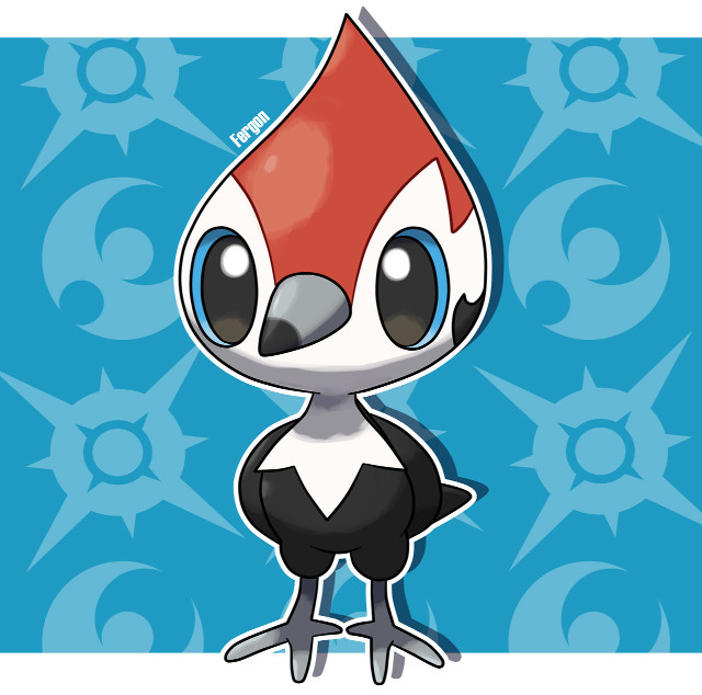 Cartoon bird red white face free wallpaper - medium preview image