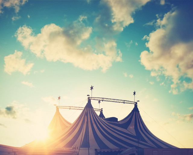 Large tent cross sunset dawn free wallpaper - medium preview image