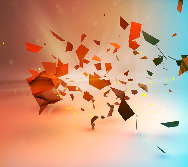 Colorful objects flying blue sky free wallpaper - medium preview image