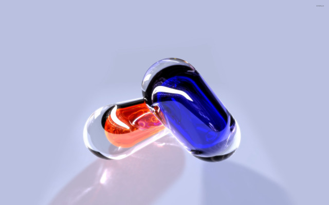 Colorful glass objects white surface free wallpaper - medium preview image