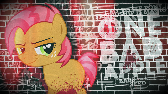 Pink pony red brick graffiti free wallpaper - medium preview image