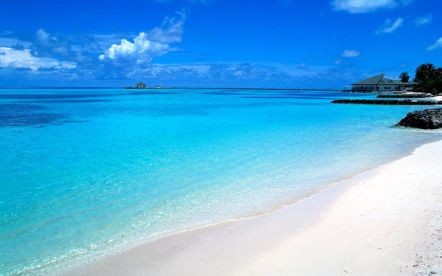 Beach blue sky clear water #2 free wallpaper - medium preview image