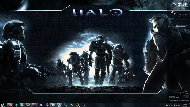 Computer screen group people halo free wallpaper - medium preview image