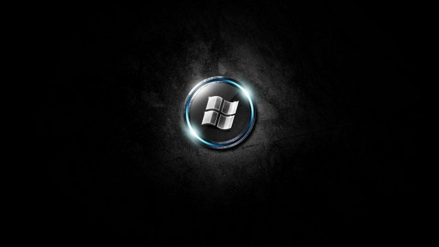 Dark background blue circle white free wallpaper - medium preview image