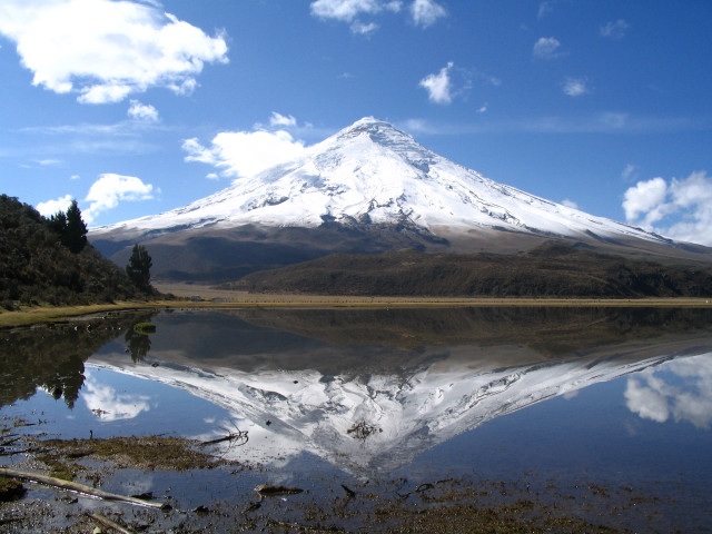 Mountain reflection water sky clouds #2 free wallpaper - medium preview image