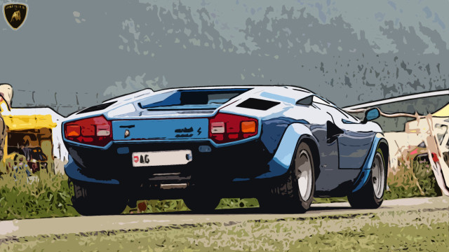 Blue sports car yellow cars free wallpaper - medium preview image