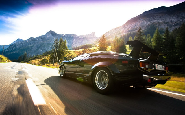 Car driving road trunk open free wallpaper - medium preview image