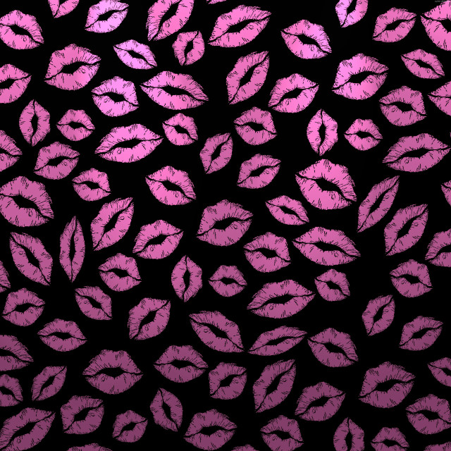 Black pink lipstick prints leaves #2 free wallpaper - medium preview image