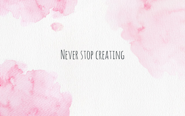 Pink watercolor neverstop creating blackstroke free wallpaper - medium preview image