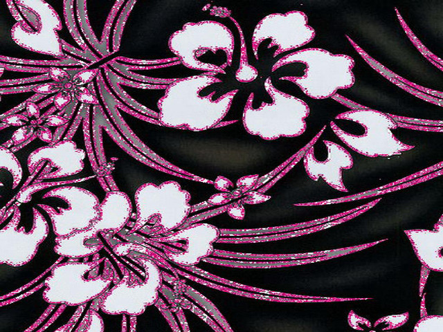 Black pink floral pattern white free wallpaper - medium preview image