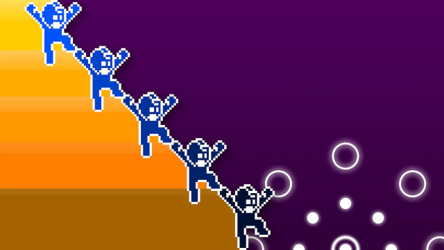 People climbing stairs bubbles rainbow free wallpaper - medium preview image