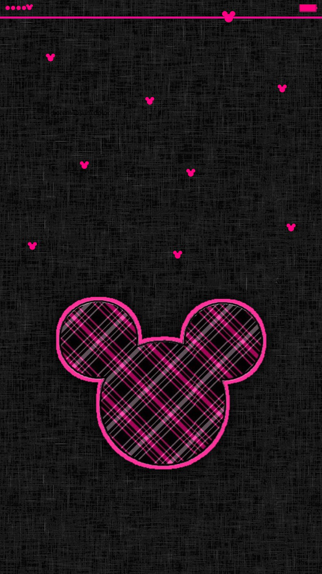 Pink mickey mouse face black free wallpaper - medium preview image