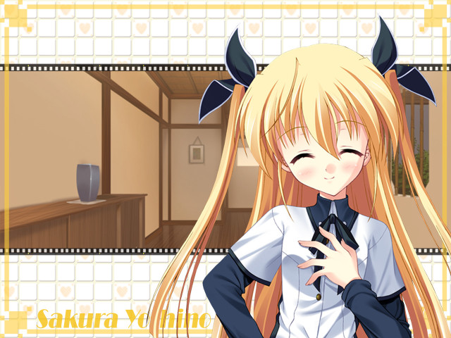 Anime girl blonde horns cellphone free wallpaper - medium preview image