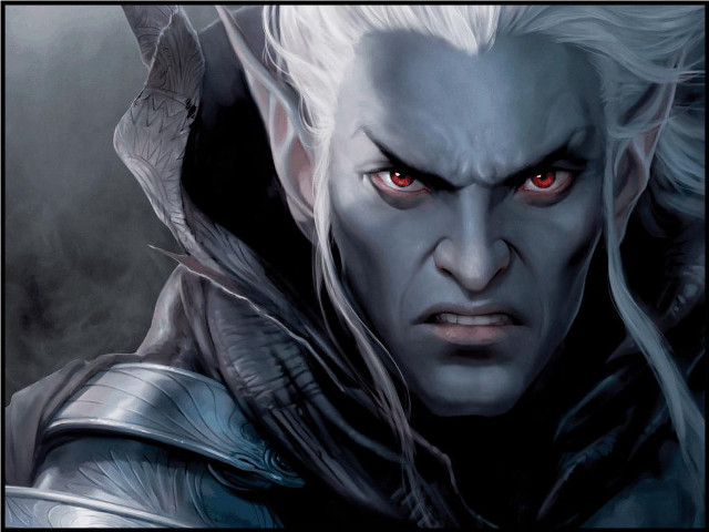 White hair red eyes magic free wallpaper - medium preview image