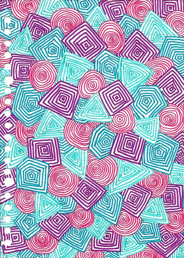 Colorful pattern shapes colors design free wallpaper - medium preview image