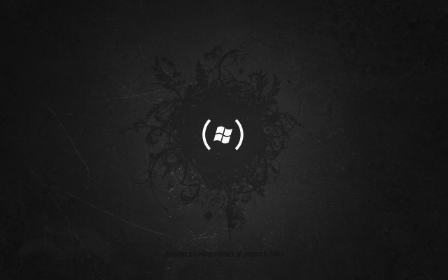 Black white smiley circle dark free wallpaper - medium preview image