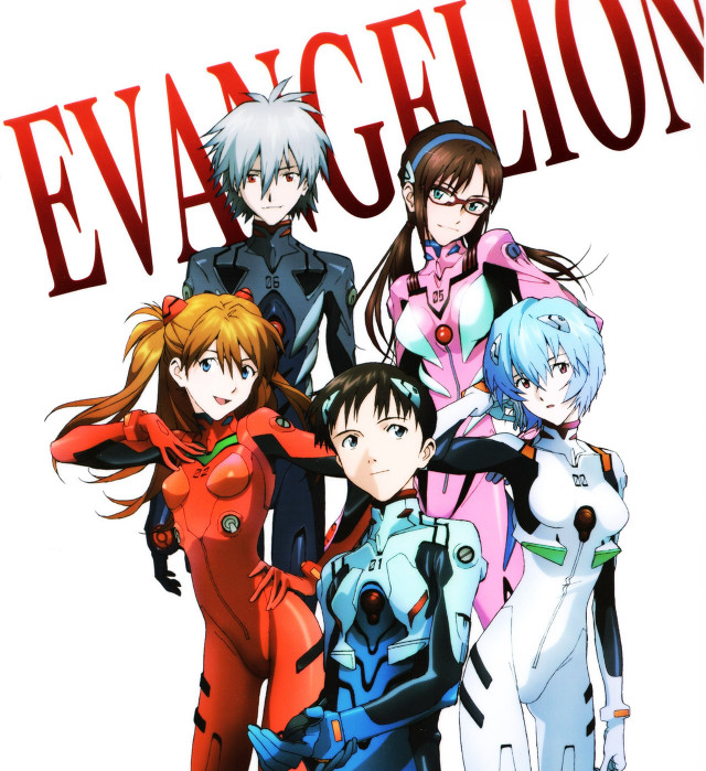 Anime characters group evangelon sign free wallpaper - medium preview image