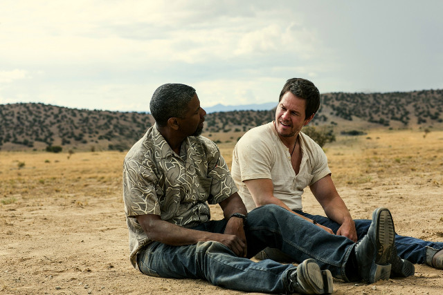 Two men desert talking smiling free wallpaper - medium preview image
