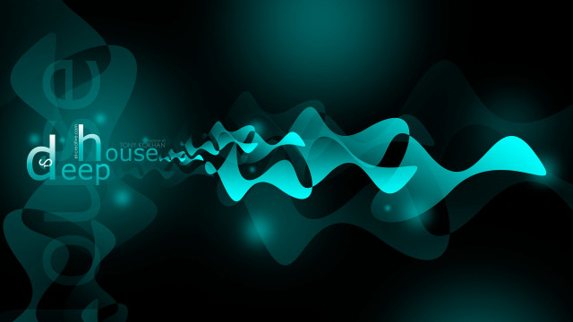 Dark background blue wave deep free wallpaper - medium preview image