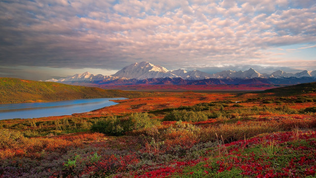 Mountain lake clouds view beautiful free wallpaper - medium preview image